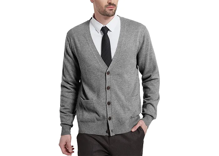 Men's V Neck Cardigan