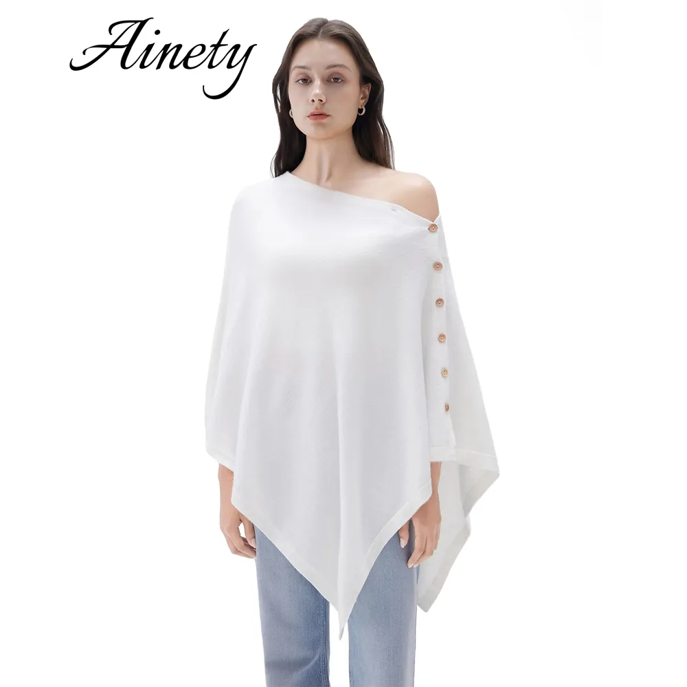 Premium Cashmere Sweater Women's Knitted Poncho Shrug Pullover Sweater Lady Sweater