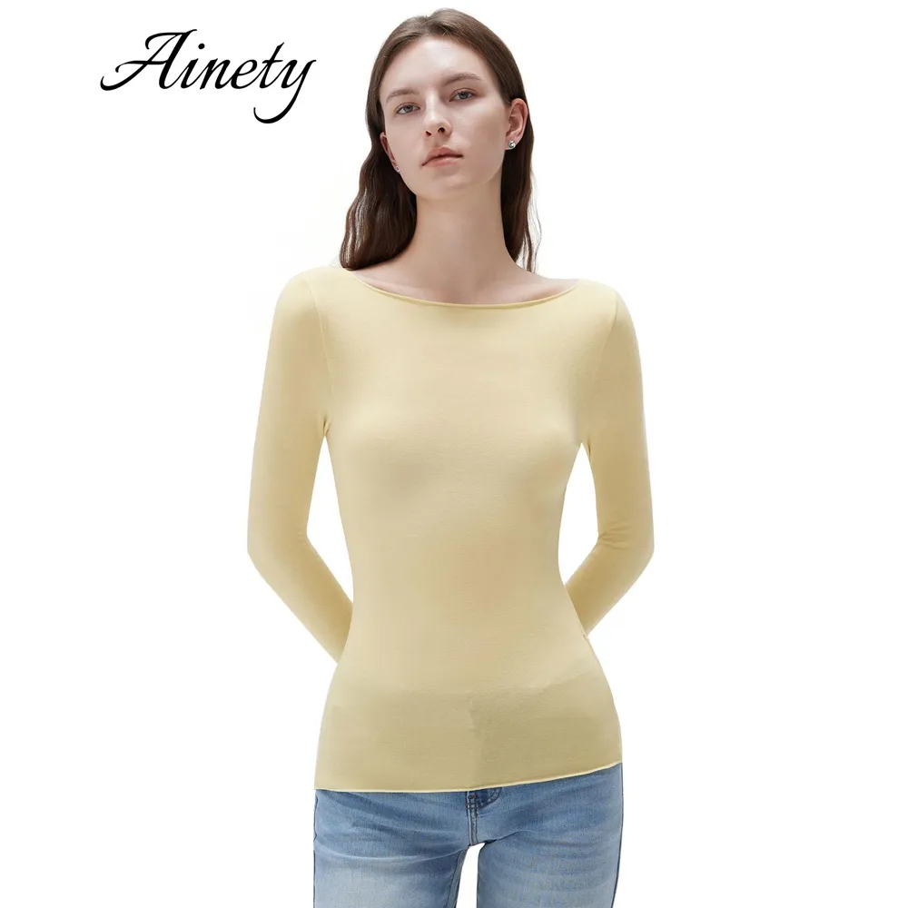 Women's Boat Neck  Cashmere Sweater Fitted Long Sleeve Knitwear Top Knitted Sweater Clothing