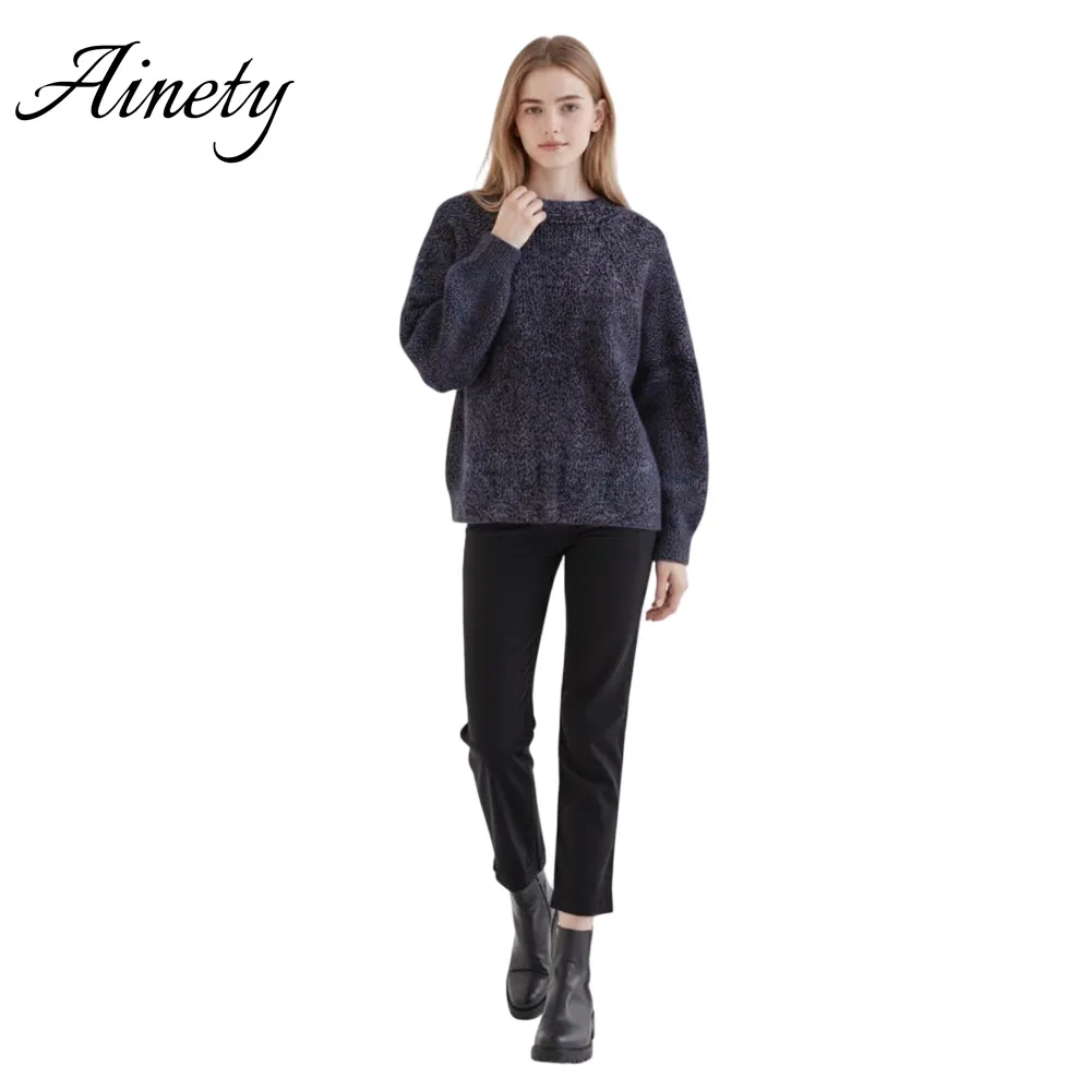 Premium Knitwear Men 100% Cashmere Sweater Crew Neck Casual Pullover Knitting Sweater