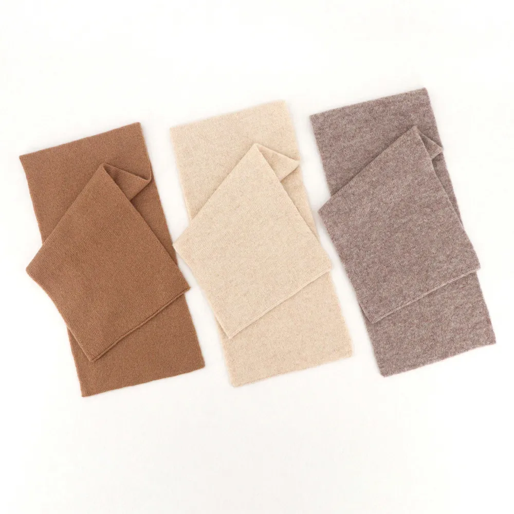 Women’s Pure Wool Scarf Simple Soft Knit Autumn Winter Wrap