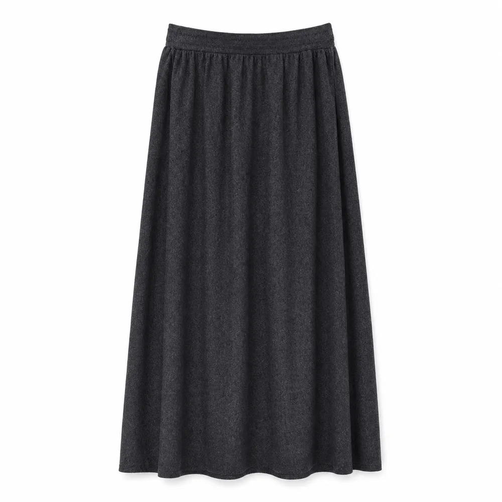 Women's Knitted Midi Skirt High Waist A Line Long Sweater Skirt