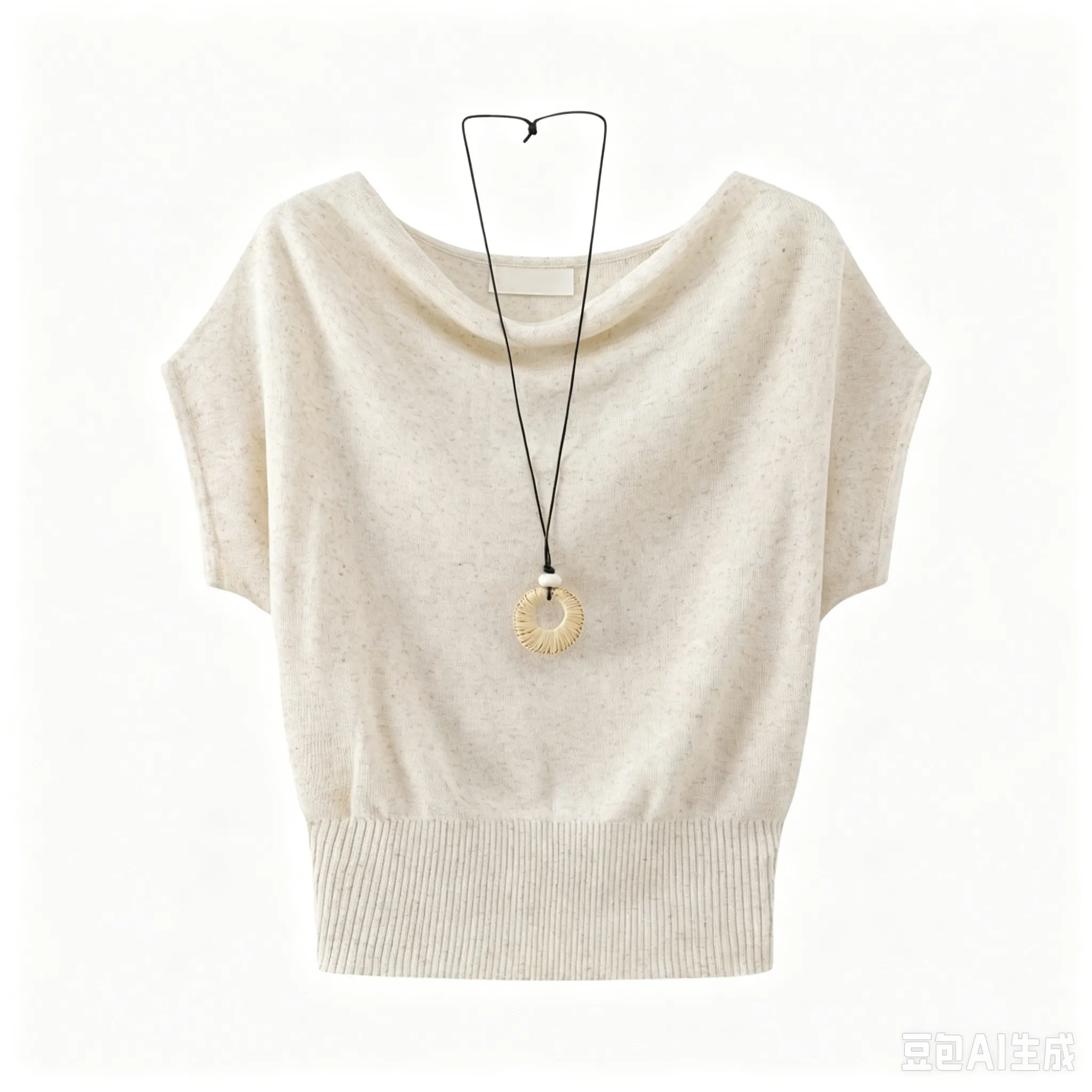 Factory Supply Women Knitwear Boat Neck Batwing Sleeve Pullover Sweater