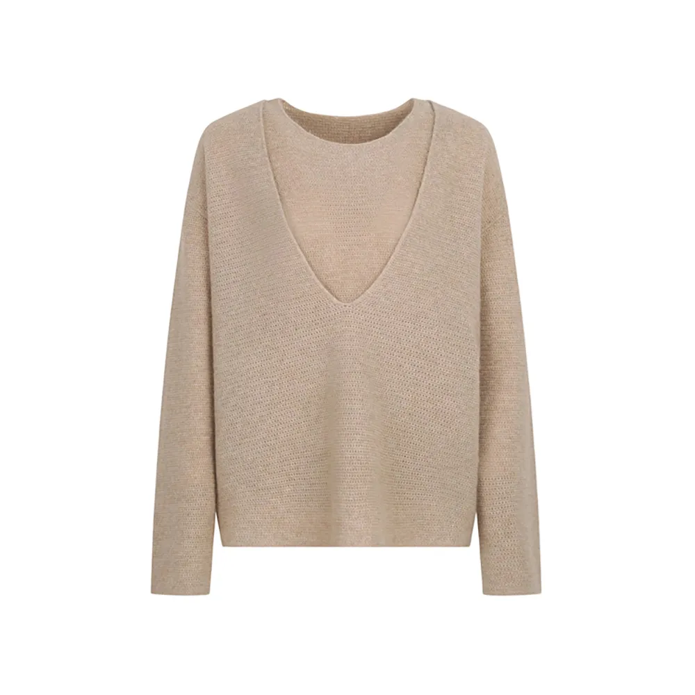 Women's Fall Winter Two Piece Cashmere Sweater Knitwear Set